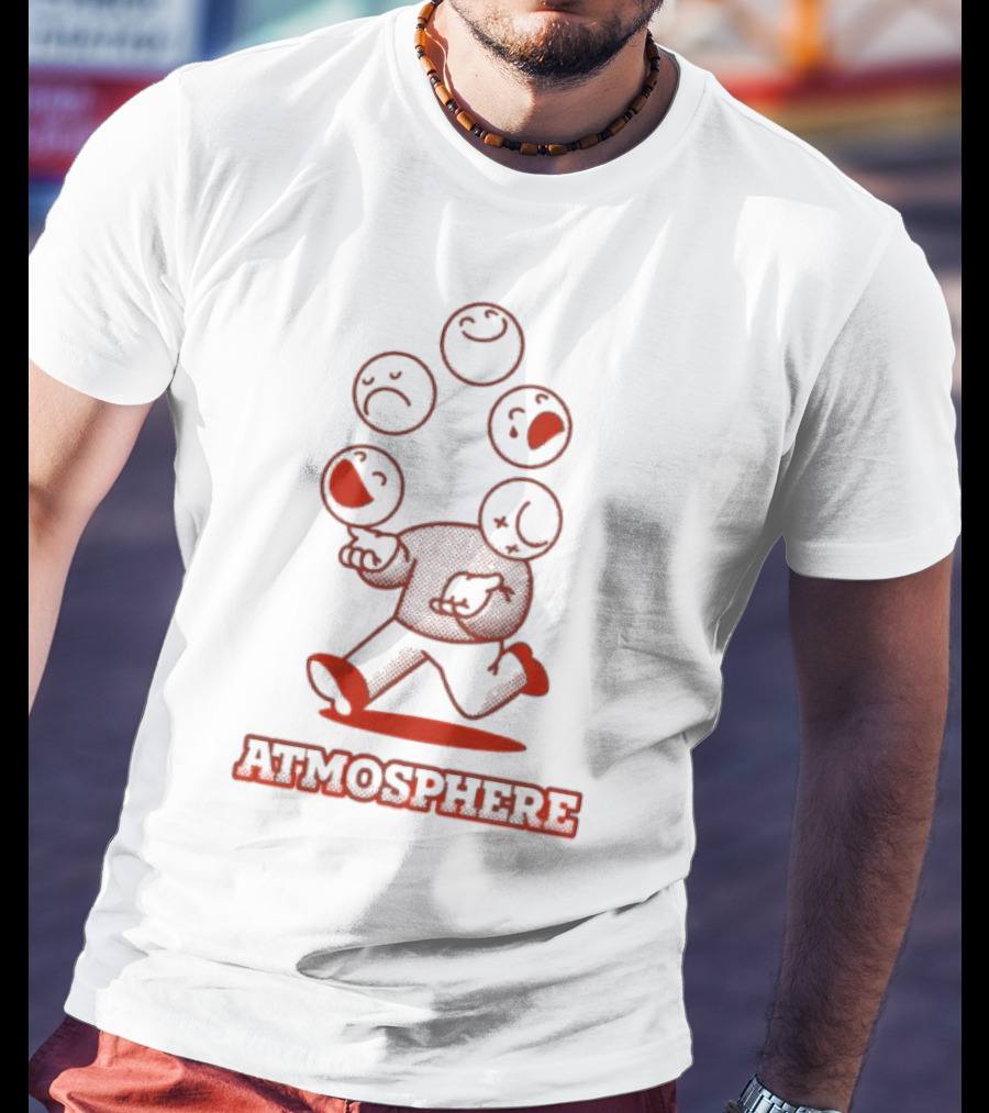 Atmosphere Juggle Retro Emoticon Character T-Shirt