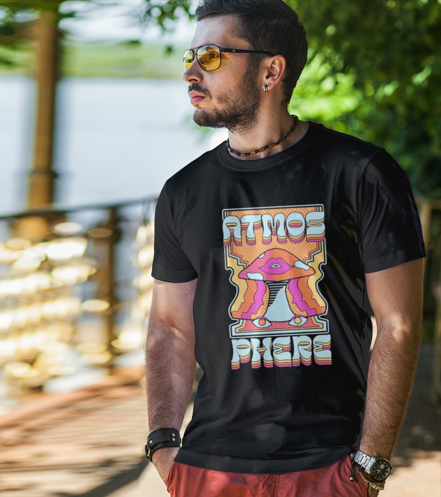 Atmosphere Mushroom Retro Perspective T-Shirt