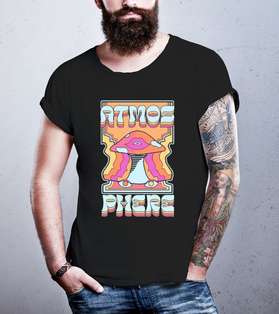 Atmosphere Mushroom Retro Perspective T-Shirt