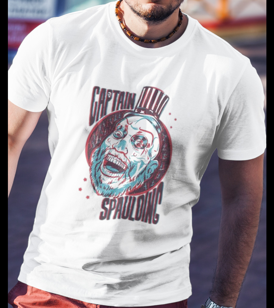 Captain Spaulding 3D Portrait House Of 1000 Corpses T-Shirt