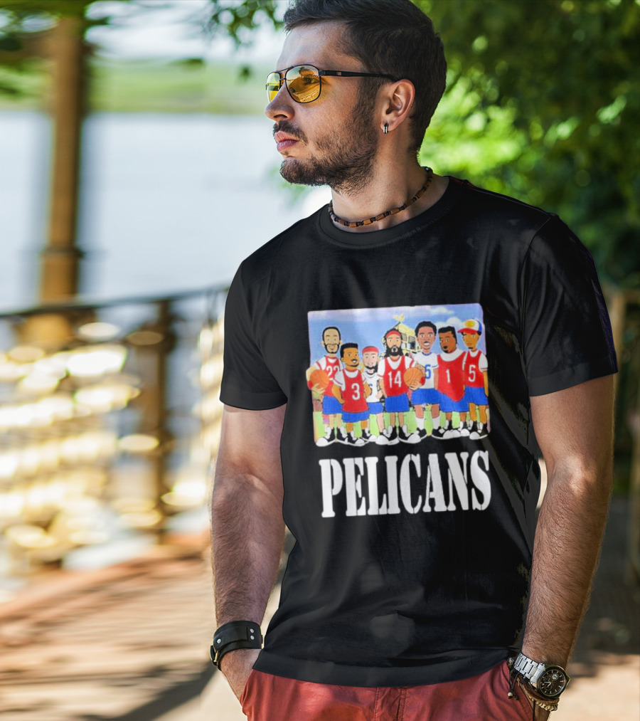 Joelvenile Recess Pelicans Basketball Team Cartoon Characters T-Shirt