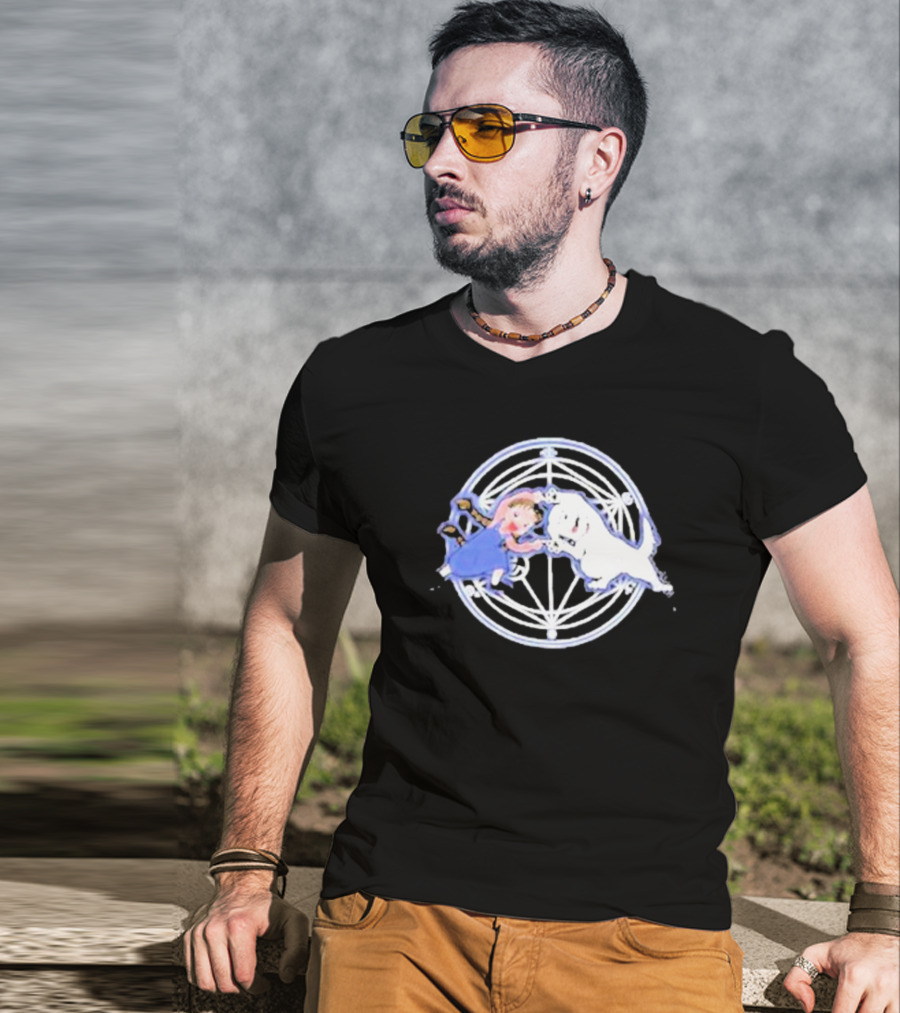 Nina And Dog Fusion Circle Symbol Anime T-Shirt