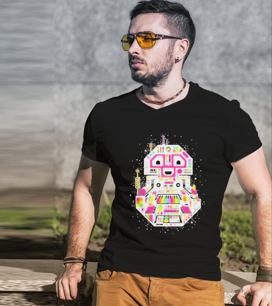 STS9 Reflect Refract Neon Robot T-Shirt