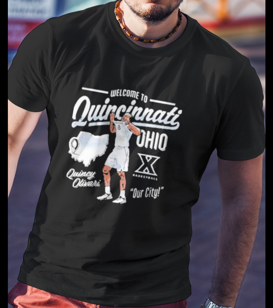 Quincy Olivari Xavier Basketball Cincinnati Ohio Our City T-Shirt