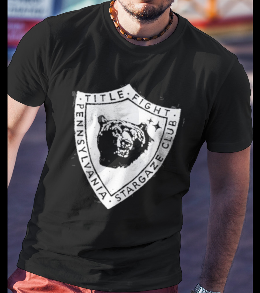 Title Fight Pennsylvania Stargaze Club Bear Shield Emblem T-Shirt