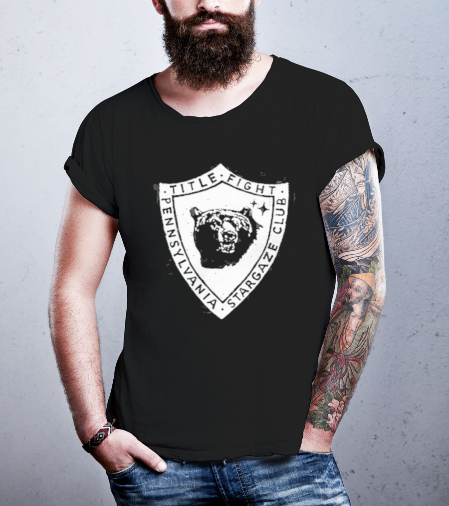 Title Fight Pennsylvania Stargaze Club Bear Shield Emblem T-Shirt