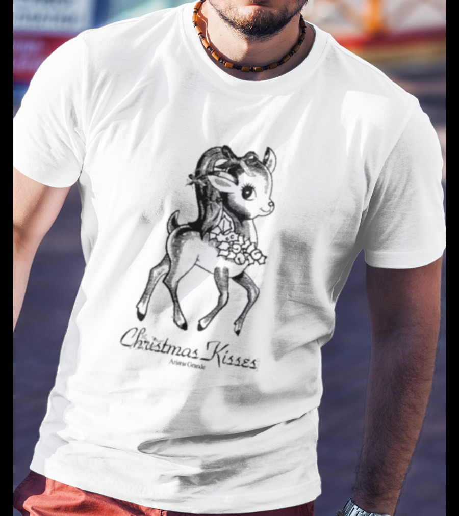 Ariana Grande Christmas Kisses Reindeer T-Shirt