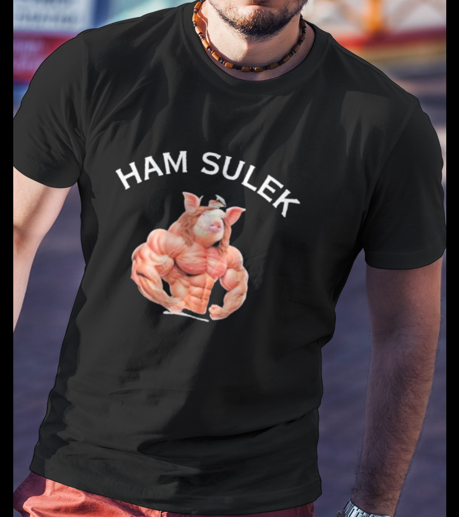 HAM SULEK Hvyapprl Buff Pig Character Bodybuilder T-Shirt