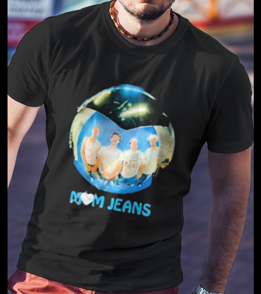 Mom Jeans Band Fisheye Group Photo Orb T-Shirt