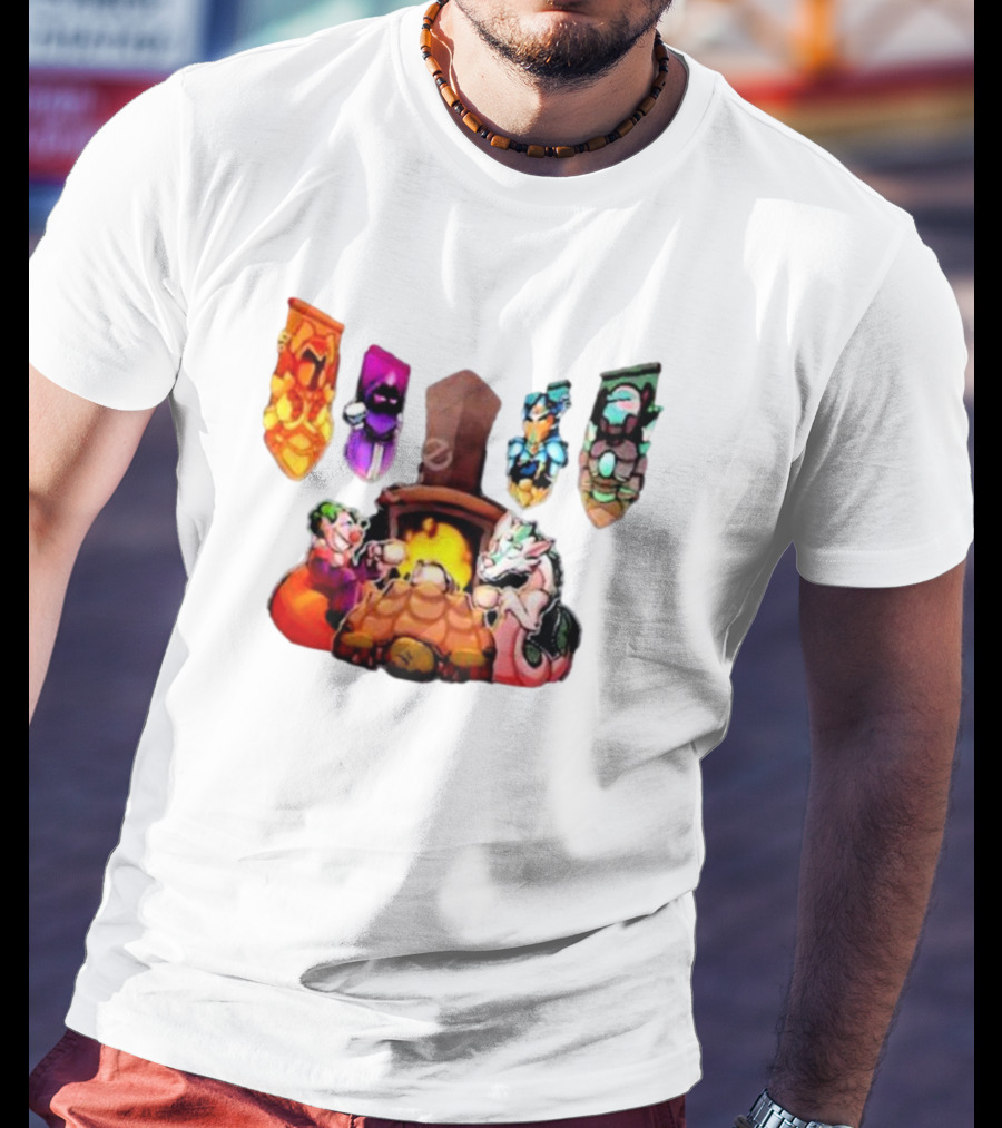 Terraria Banners Campfire Cozy Gaming Session T-Shirt