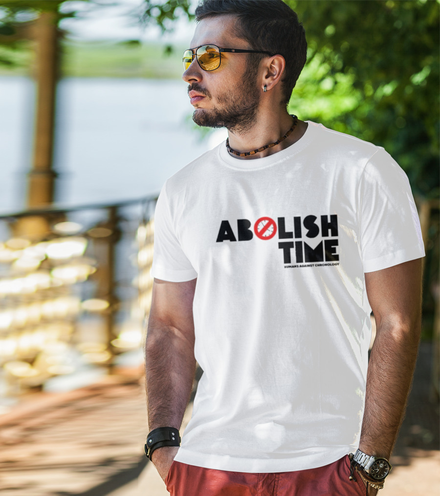 Abolish Time Symbol With Humans Against Chronology T-Shirt