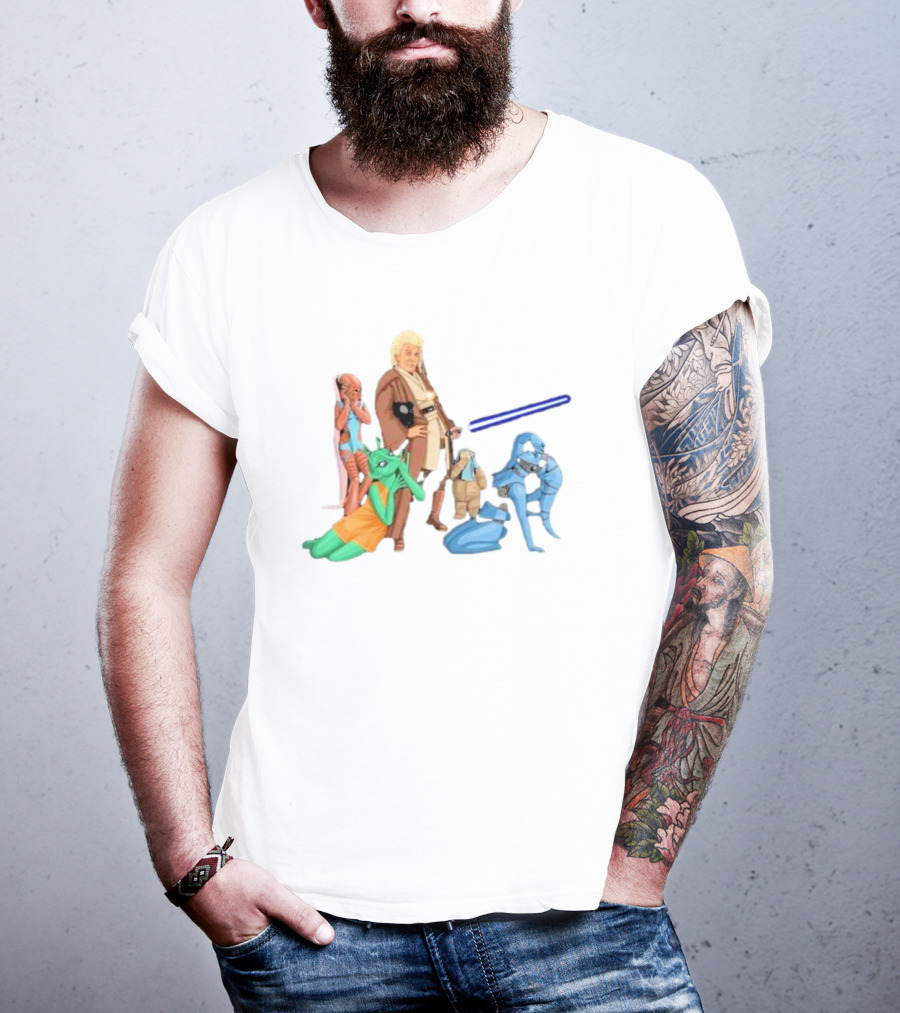 Jedi Flashheart Lightsaber Adventure With Alien Companions T-Shirt