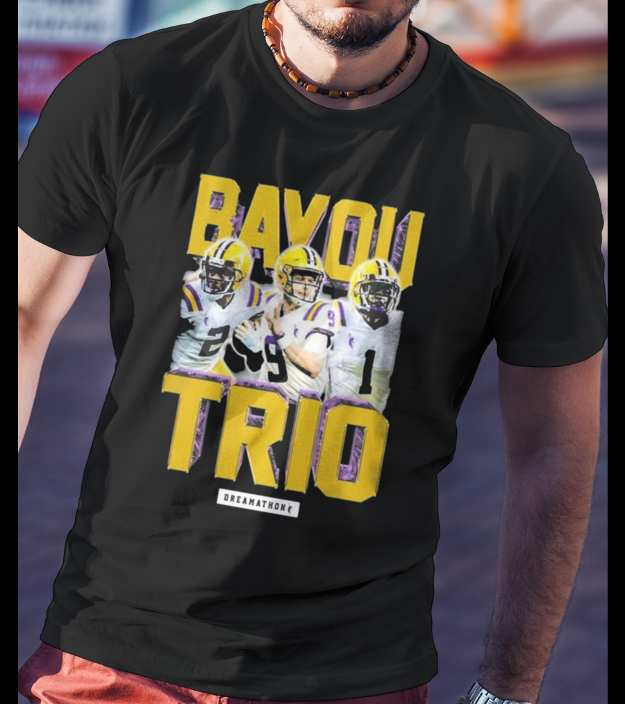 Bayou Trio Dreamathon Justin Jefferson Joe Burrow Ja'Marr Chase T-Shirt