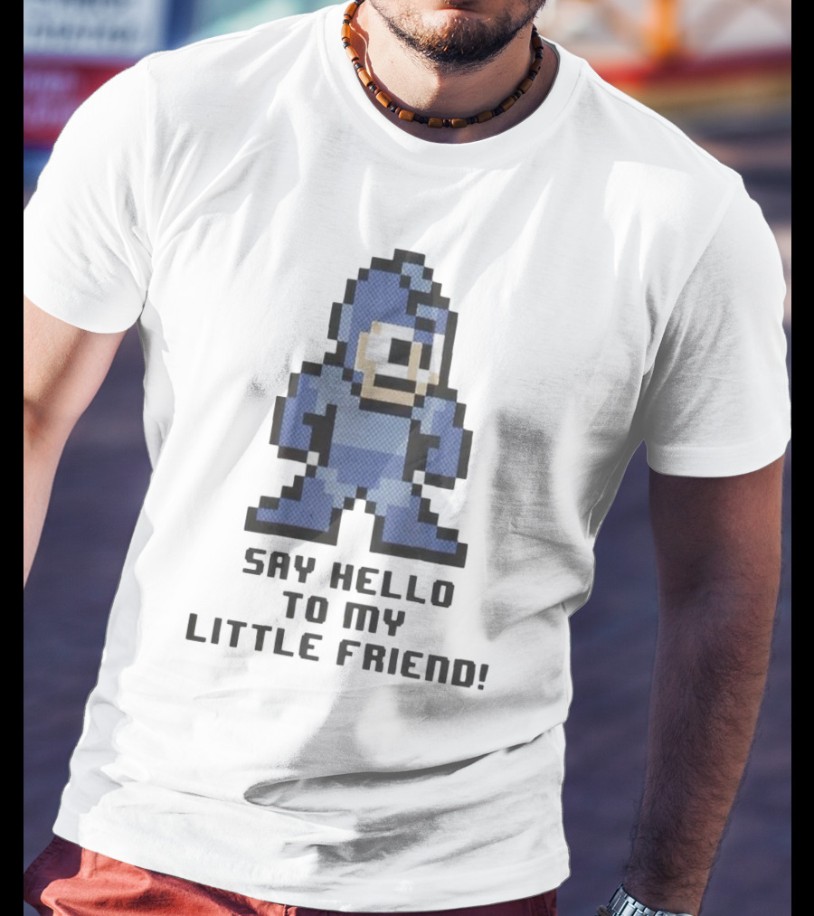 Say Hello To My Little Friend Pixel Art Classic Game Style Character T-Shirt