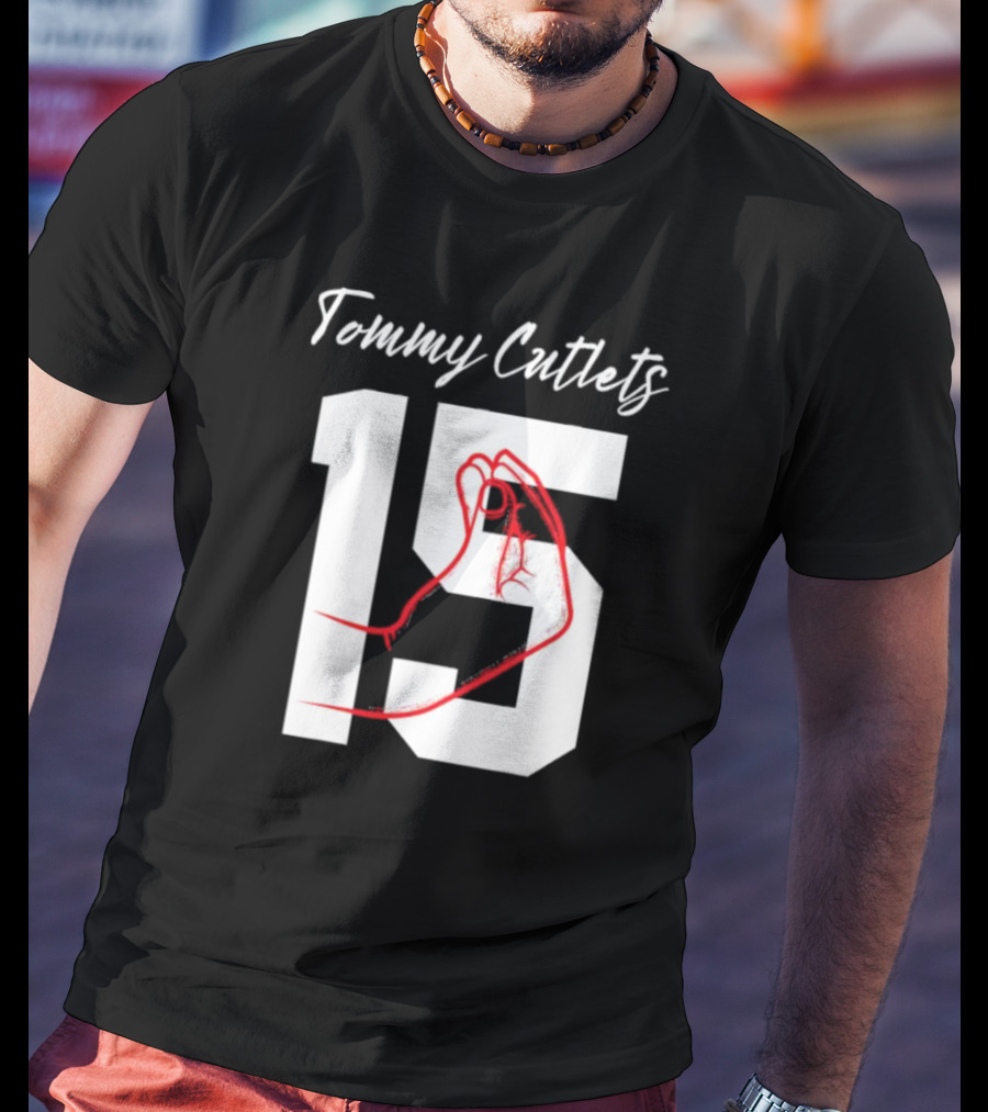 Tommy Cutlets 15 Italian Hand Gesture Football Quarterback Ny T-Shirt