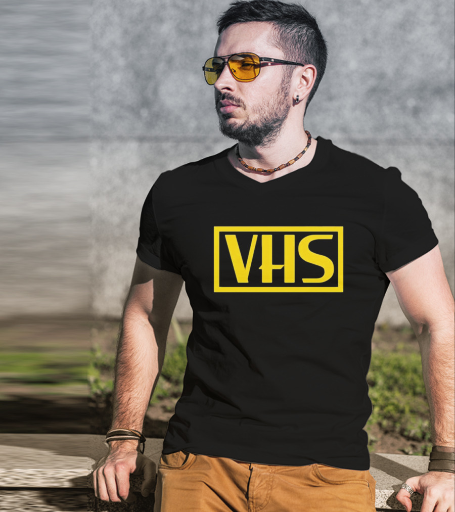 VHS Retro Yellow Block T-Shirt