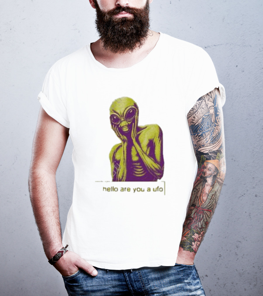 Dogecore Alien Hello Are You A UFO T-Shirt