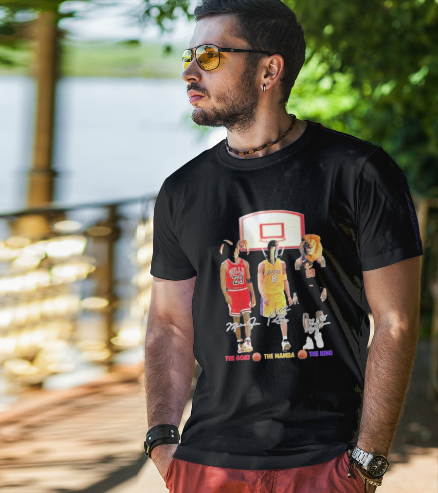 The Goat The Mamba The King Michael Jordan Kobe Bryant Lebron James Basketball Legends T-Shirt