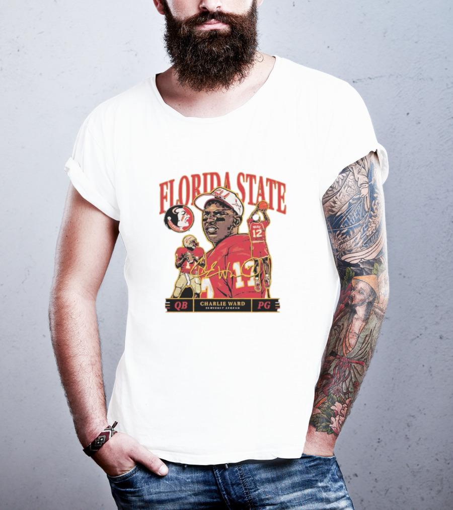 Florida State Charlie Ward Seminole Legend QB PG T-Shirt