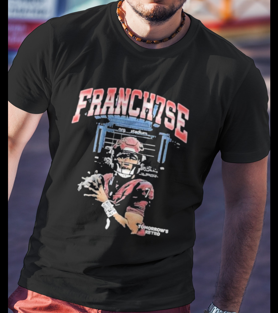 FRANCH7SE Tomorrow's Retro Quarterback Stadium T-Shirt