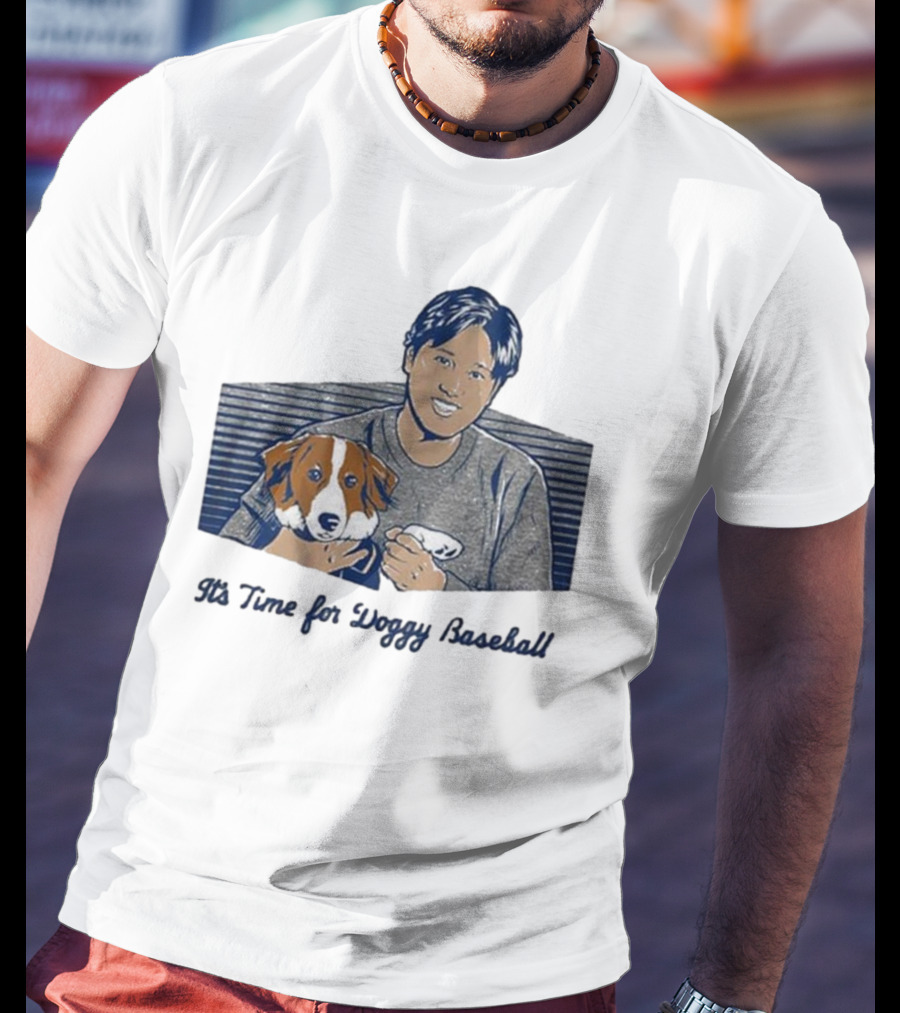 Shohei Ohtani It's Time For Doggy Baseball Quality Charm T-Shirt