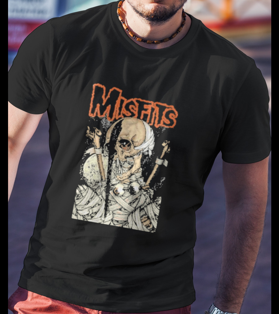 Misfits Pushead Vampire Skeleton Mummy Wrappings T-Shirt