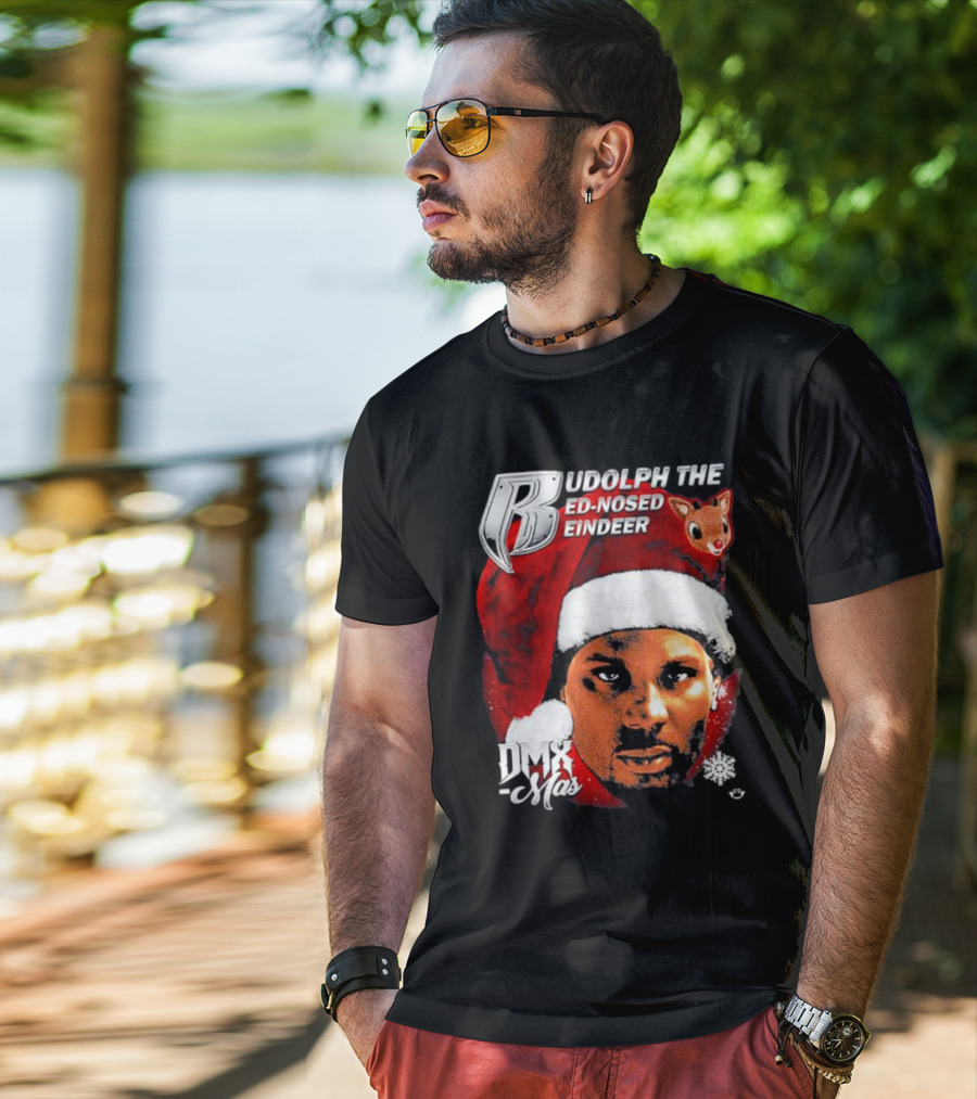 Rudolph The Red-nosed Reindeer DMX-Mas Santa Hat Christmas T-Shirt