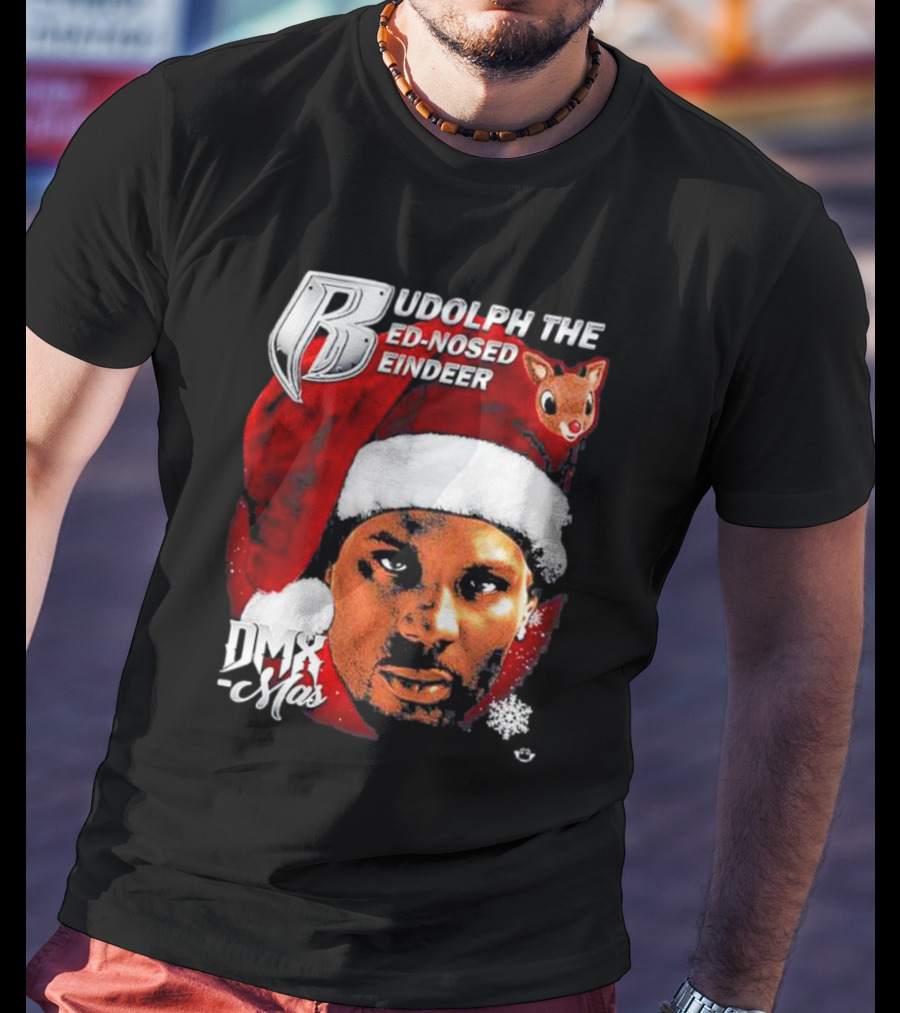 Rudolph The Red-nosed Reindeer DMX-Mas Santa Hat Christmas T-Shirt