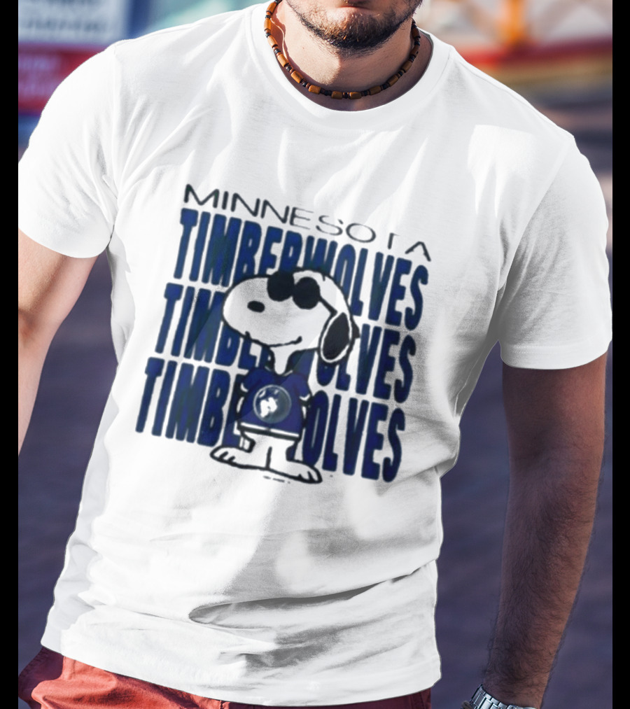 Snoopy Minnesota Timberwolves Shirt Collaboration T-Shirt
