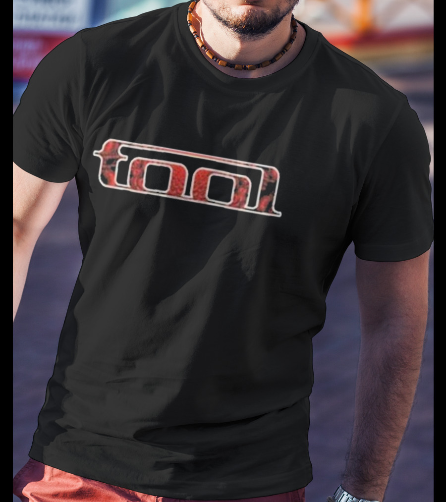 Tool Red Patterned Band T-Shirt