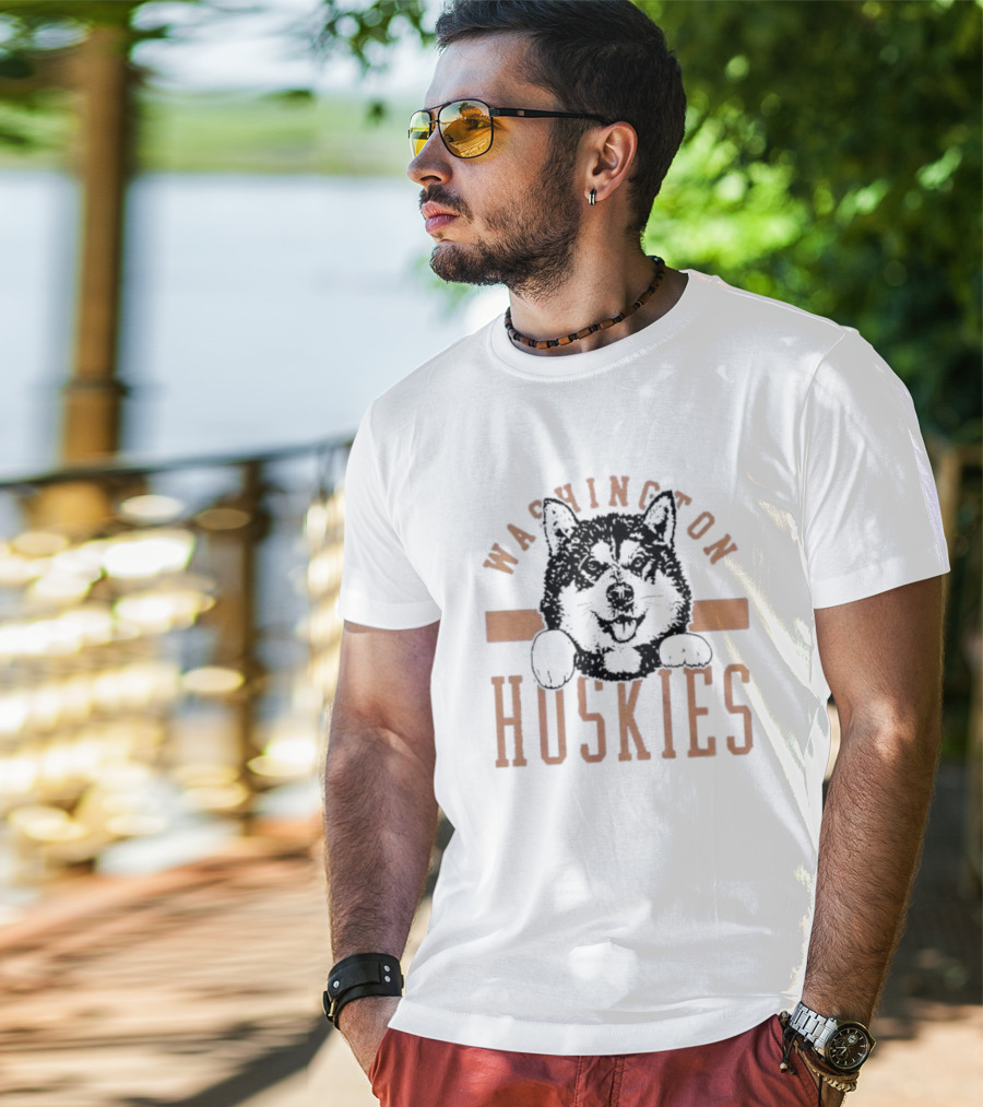 Washington Huskies Vintage Iconic Mascot T-Shirt
