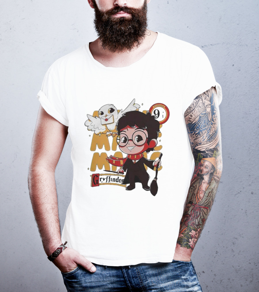 Quality Magic Boy Gryffindor Platform 9¾ Owl Wizard T-Shirt