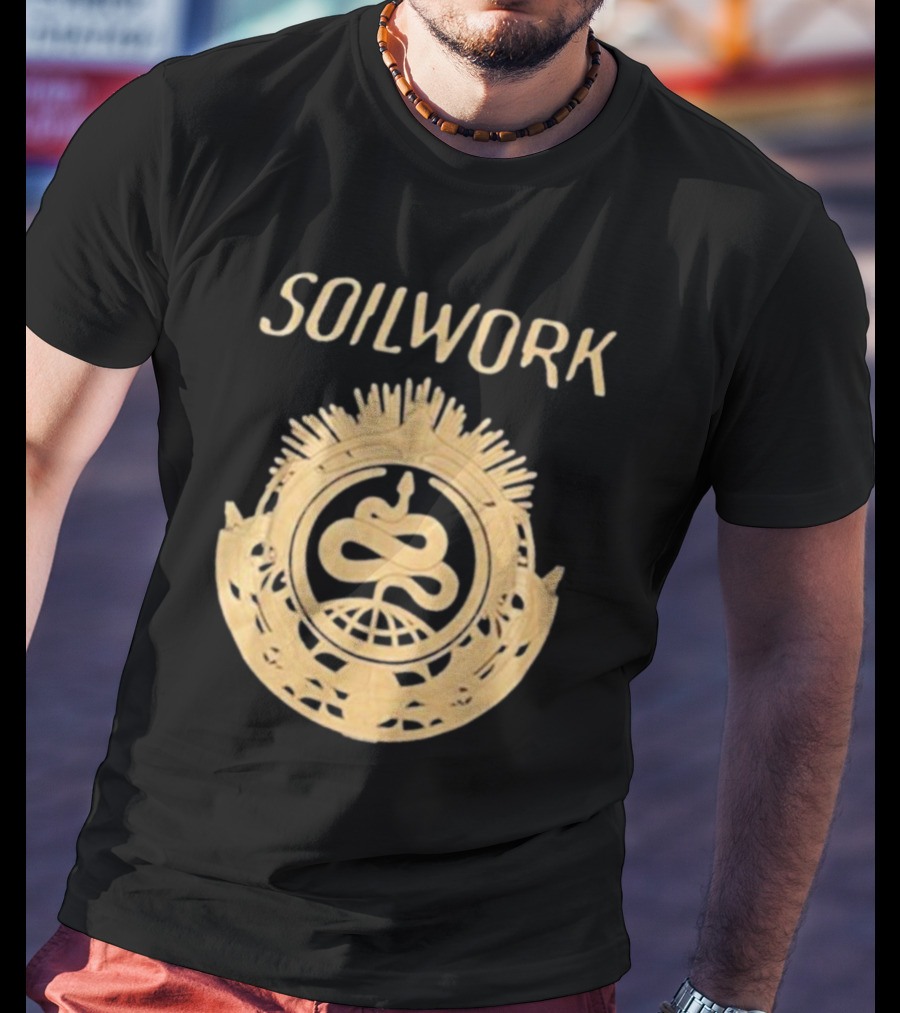 SOILWORK Snake Emblem With Globe And Wreath T-Shirt