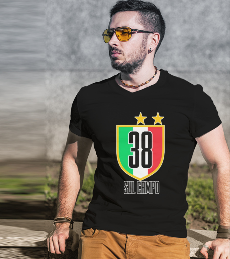 Sul Campo 38 Italy Shield With Stars T-Shirt