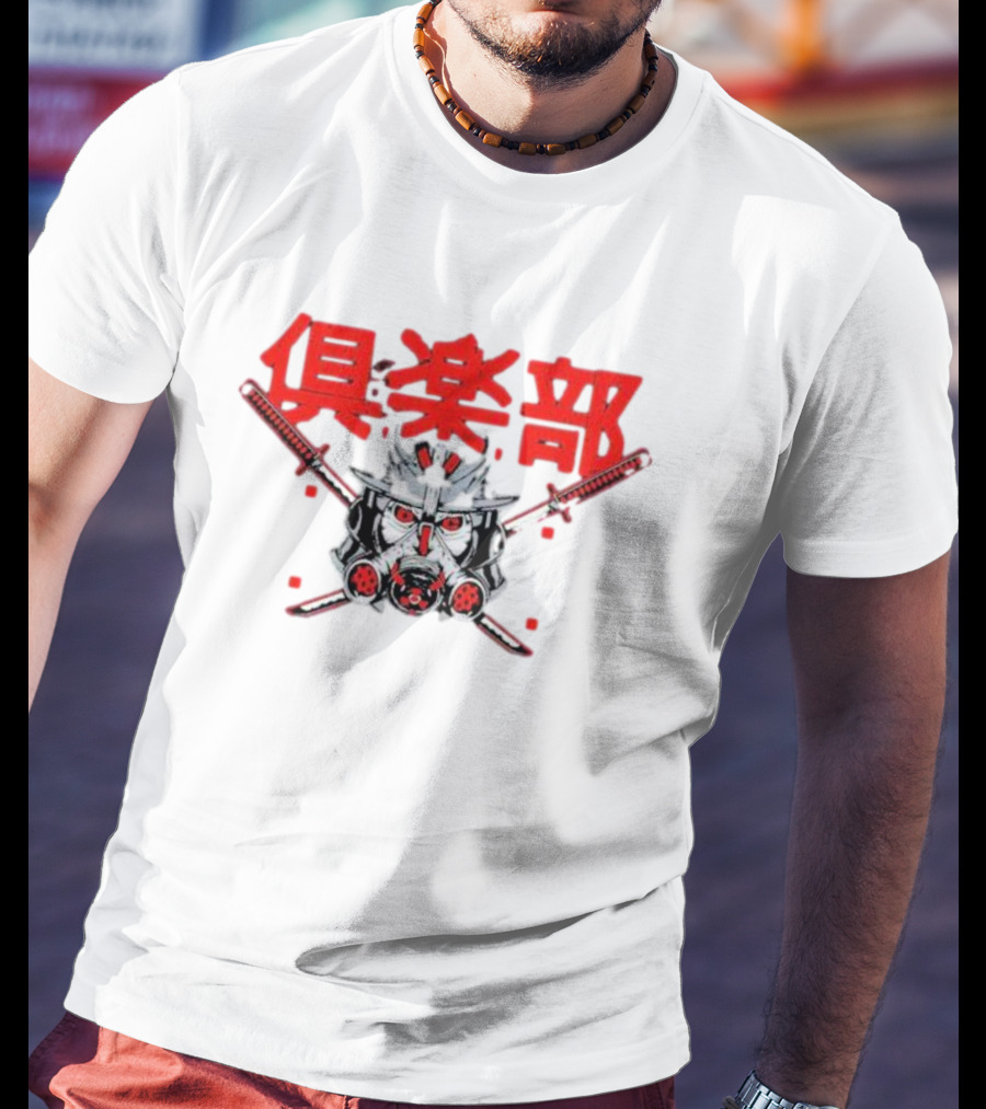 The O C Youth Samurai Helmet With Swords Japanese Text T-Shirt