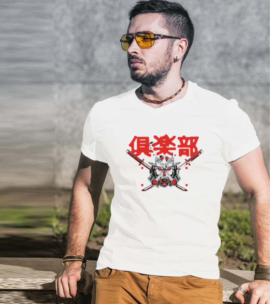 The O C Youth Samurai Helmet With Swords Japanese Text T-Shirt
