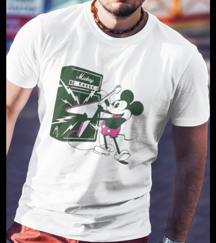 Rocker Mickey Electric Guitar Amplifier By Kii Arens T-Shirt