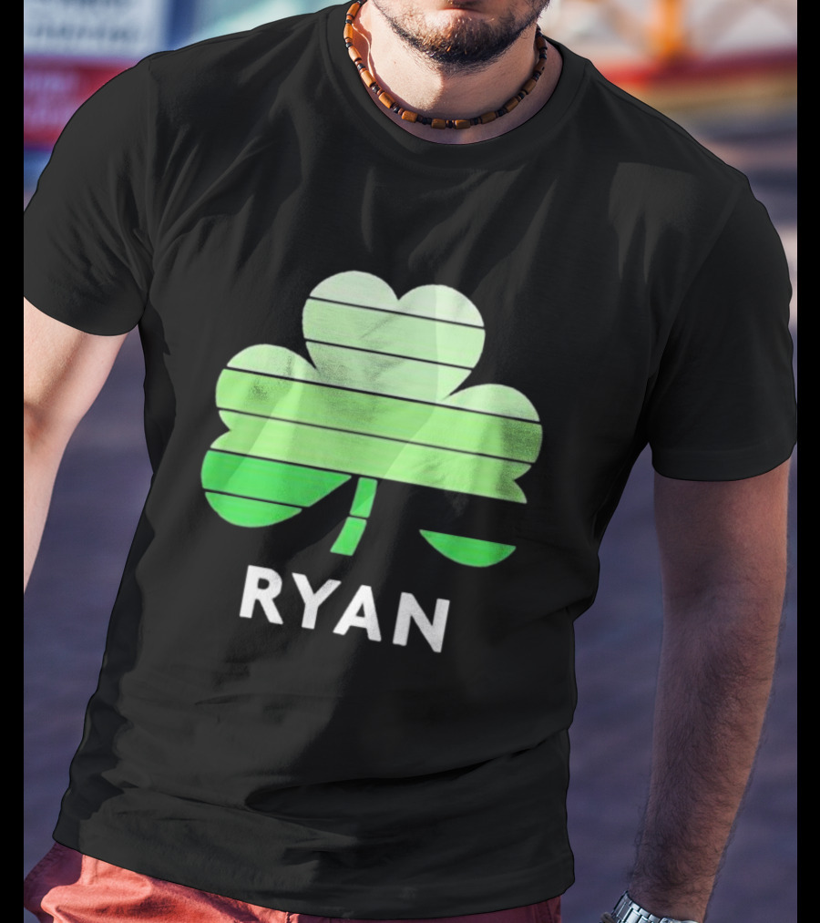 Ryan Vintage Irish Family Name With Clover T-Shirt