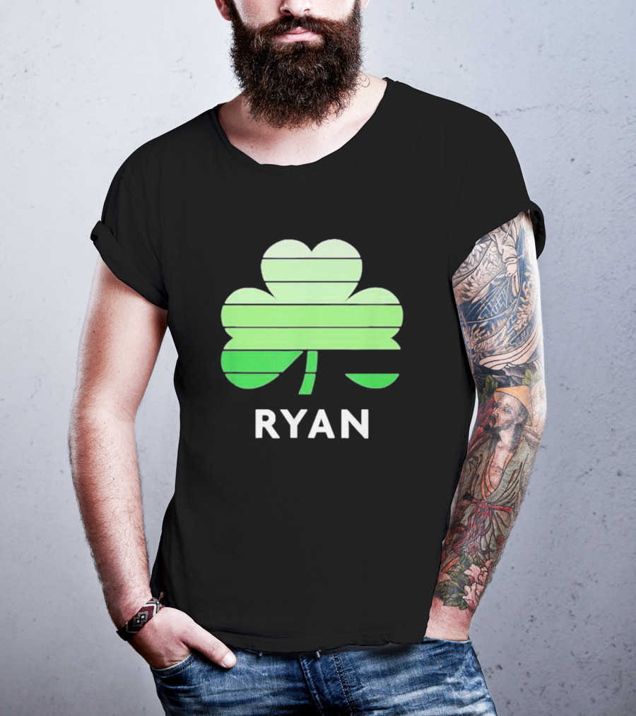 Ryan Vintage Irish Family Name With Clover T-Shirt