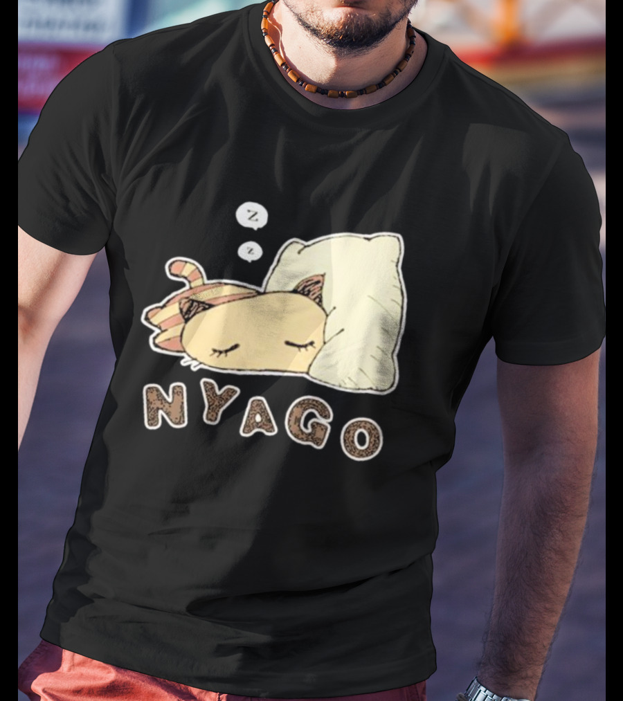 Sanrio Nyago Sleeping Cat Zzz Pillow T-Shirt