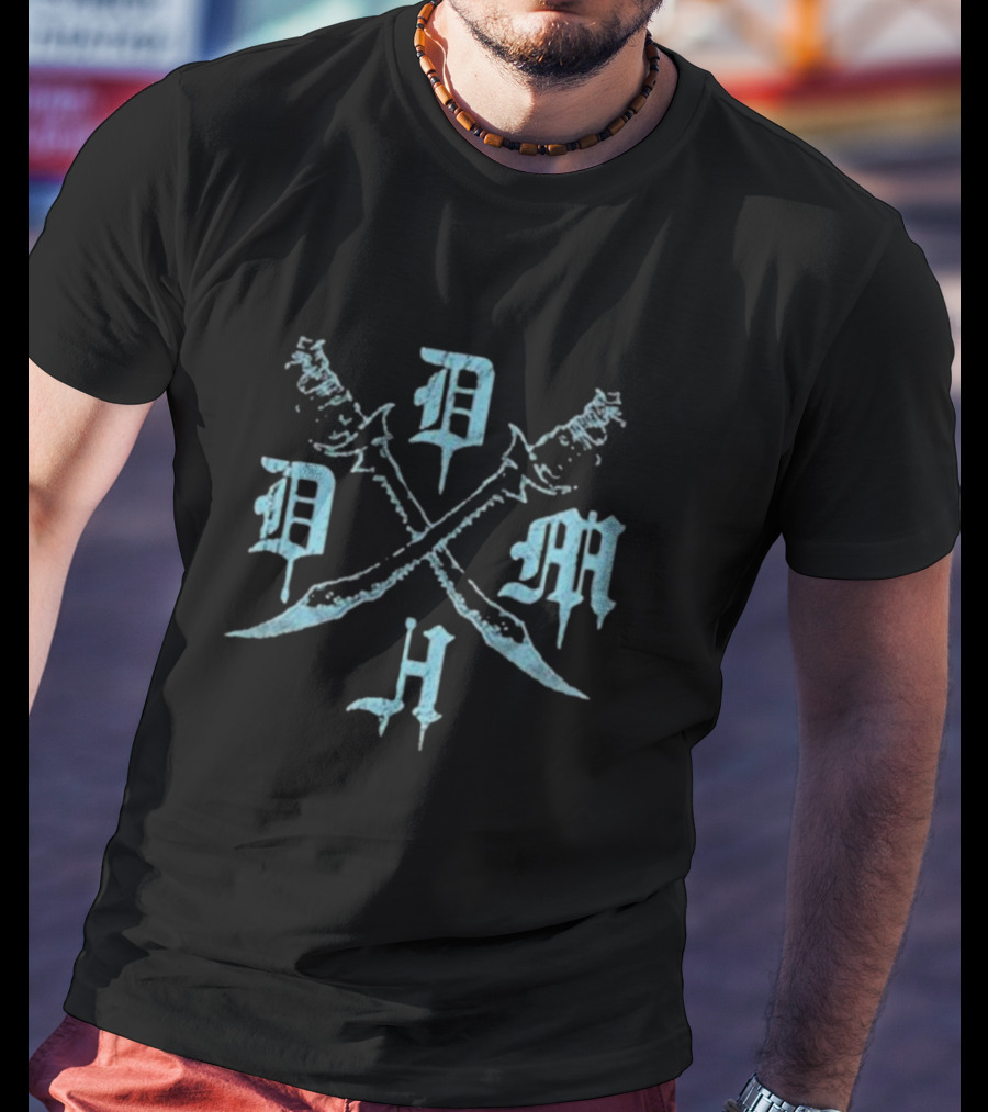 Dm Crossed Weeping Blue Swords Monogram T-Shirt