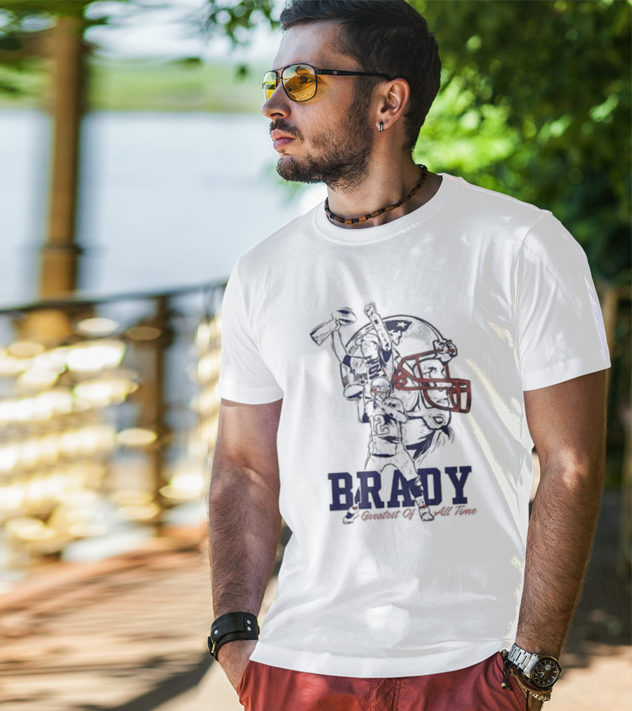 Brady Greatest Of All Time Football T-Shirt
