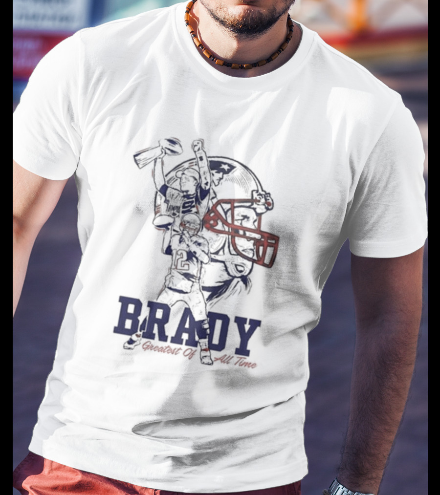 Brady Greatest Of All Time Football T-Shirt