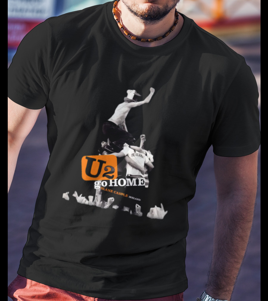 U2 Go Home Slane Castle Ireland U2 Sphere Shop Slane Grey T-Shirt
