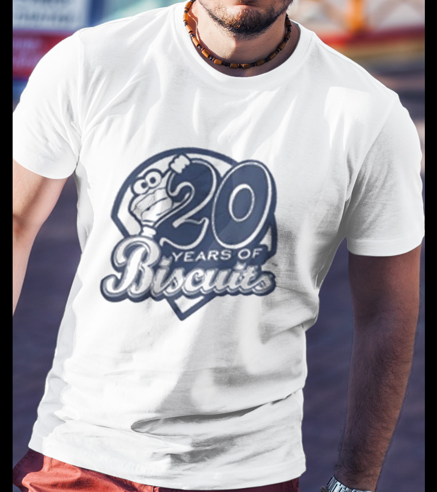 20 Years Of Biscuits Baseball Theme T-Shirt