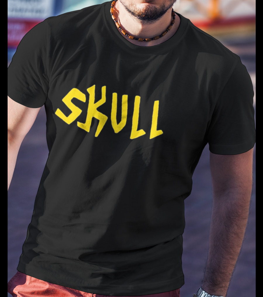 Beavis And Butthead Skull Text Yellow T-Shirt