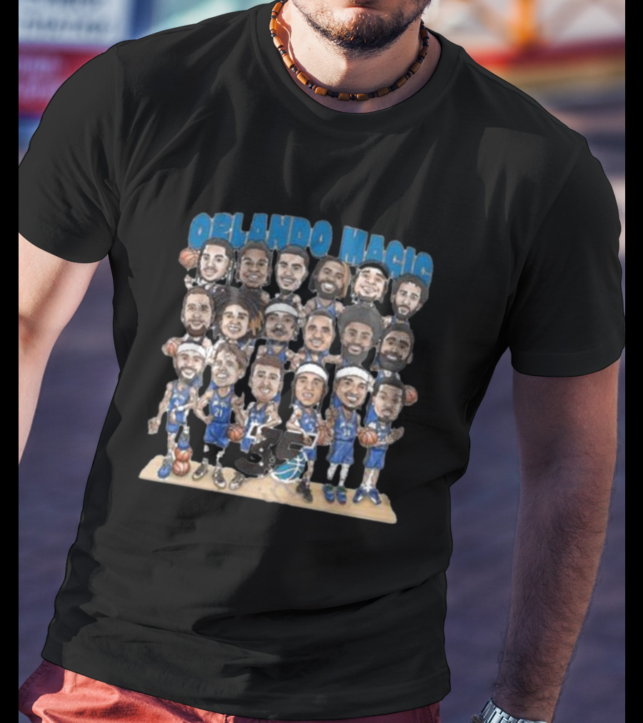 Orlando Magic 35 Years Cartoon Basketball Team T-Shirt