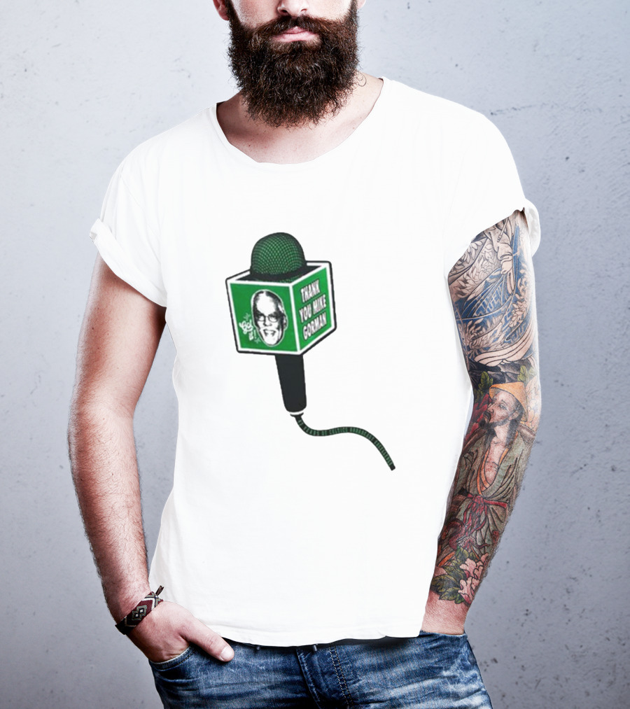 Celtics Thank You Mike Gorman Microphone T-Shirt