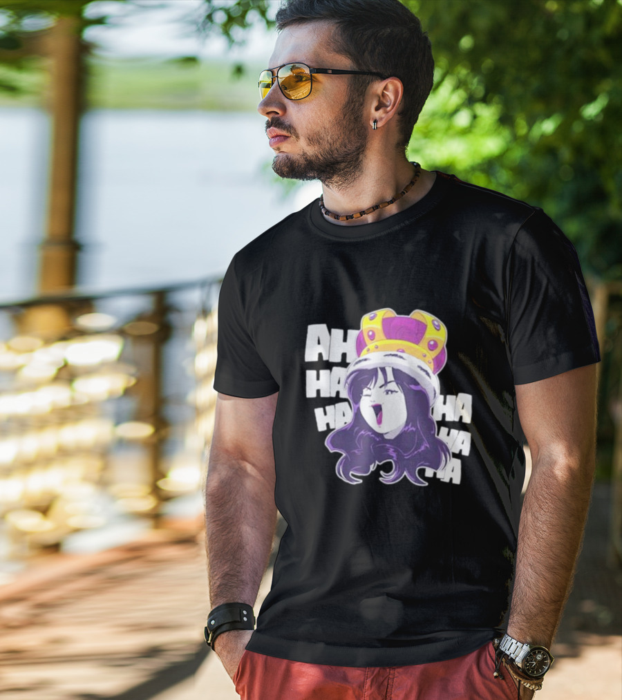 Ms Sakura Haha King Crown Laugh T-Shirt