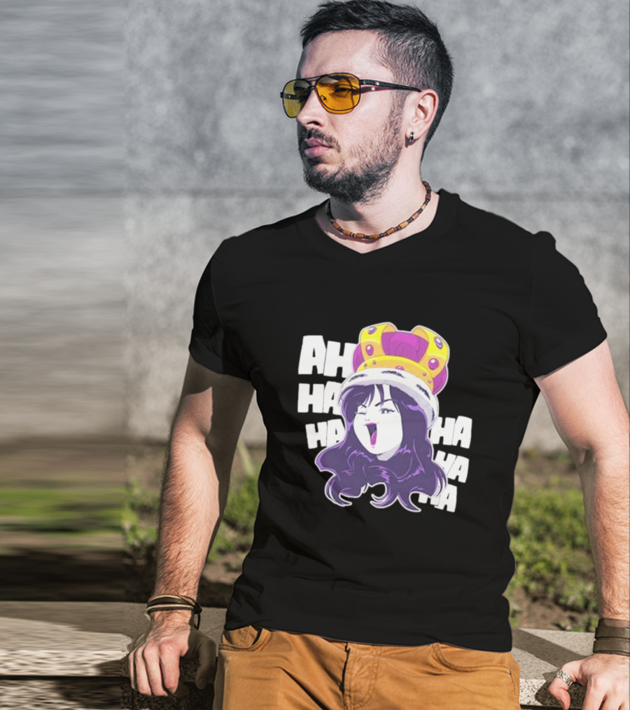 Ms Sakura Haha King Crown Laugh T-Shirt